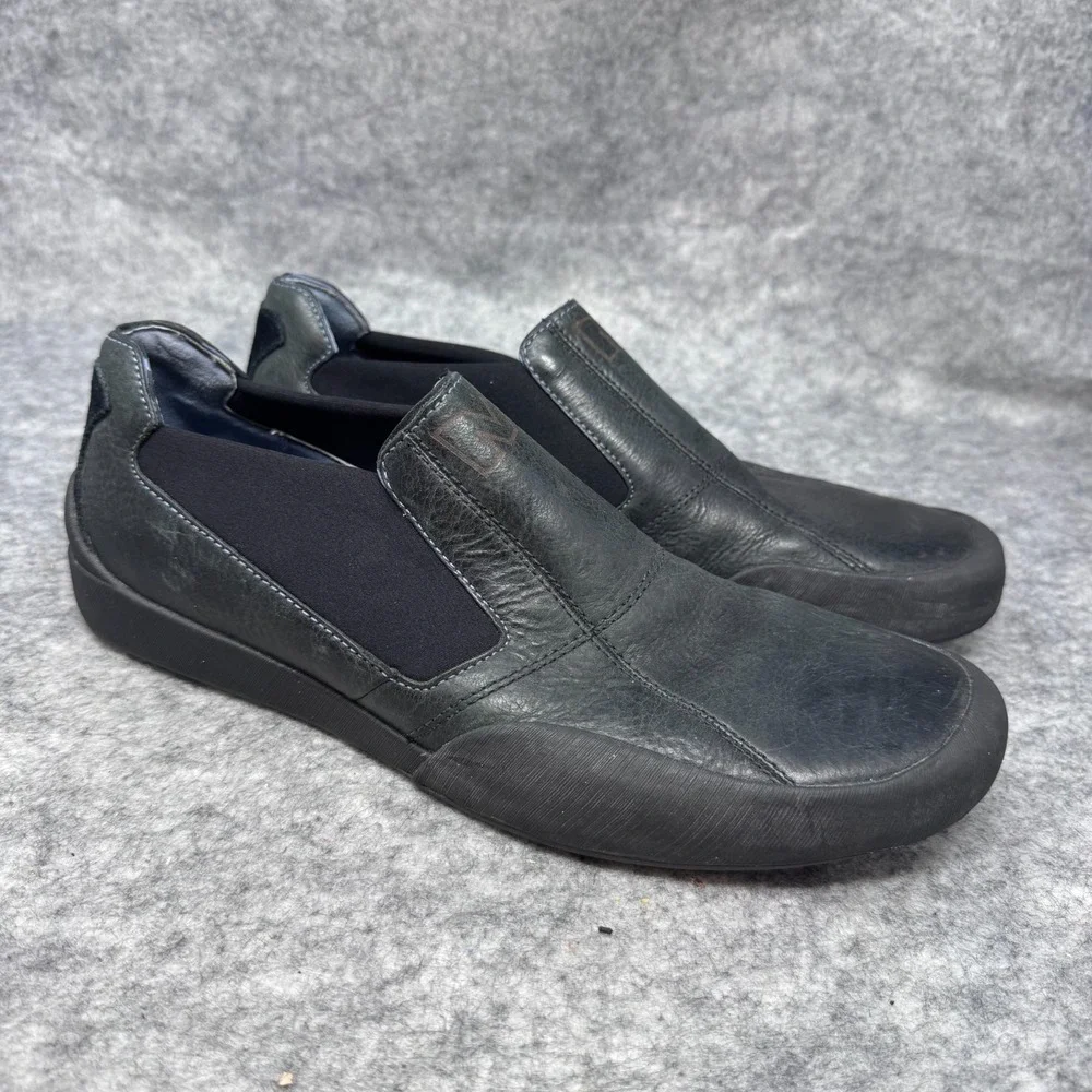 Merrell Moccasins Leather Slip On Casual Driving Loafers Shoes Mens Sz 9 Black